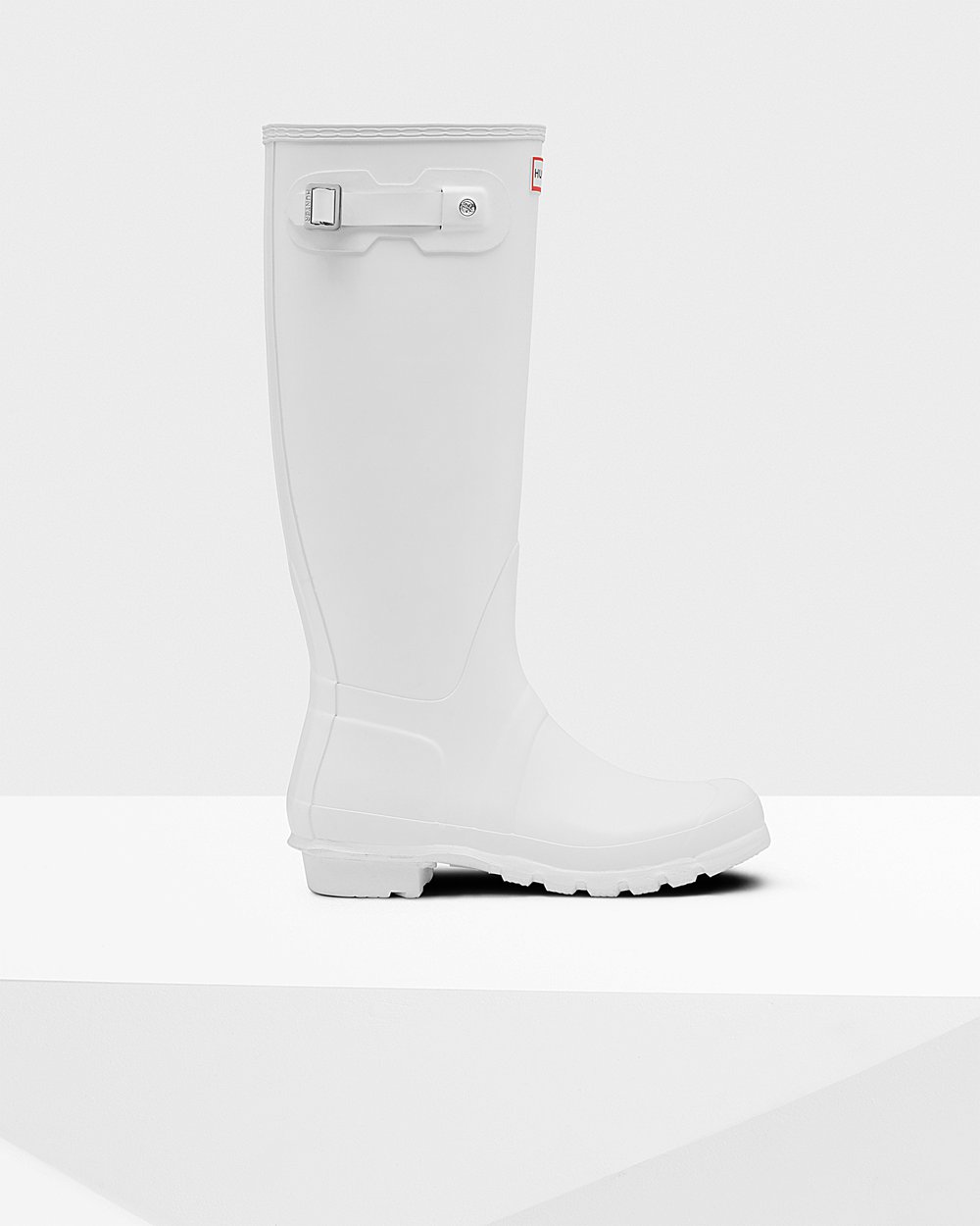 Womens Hunter Original - Tall Rain Boots White - 7396-PTBLJ